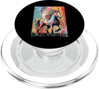 Majestuoso diseño Abstracto de Salpicaduras de Pintura de Unicornio PopSockets PopGrip para MagSafe