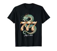 Majestuoso Dragón Oriental 777 Simbolismo Arte Julio 7 2025 Camiseta
