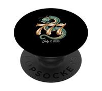 Majestuoso Dragón Oriental 777 Simbolismo Arte Julio 7 2025 PopSockets PopGrip Adhesivo