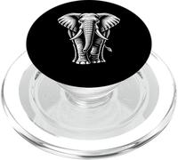 Majestuoso Elefante Línea Arte Ilustración Safari Vida Silvestre PopSockets PopGrip para MagSafe
