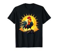 Majestuoso Gallo Cantando en Amanecer Amanecer Camiseta