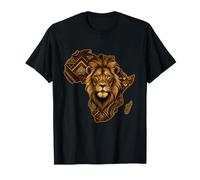Majestuoso León Africano En África Tribal Mapa Camiseta