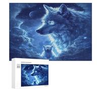 majestuoso Lobo Impresionante Puzzles 300 Piezas Maquetas 3DConstruir DIY Moderno Rompecabezas para Niños A 12 Años Y Adultos Desafío Intelectual Aliviar Estrés 300 PCS