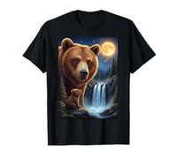 Majestuoso Oso Bajo la Luz De La Luna Cielo Naturaleza Es Camiseta