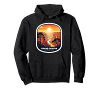 Majestuoso Parque Nacional del Gran Cañón Ilustración de puesta Sudadera con Capucha