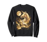 Majestuoso Unicornio Cascada Fantasía Moonlit Sudadera