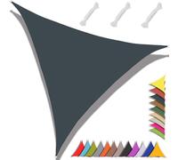 MAJINGC Toldo Vela De Sombra Triangular 2x2x2m Impermeable Toldo Protección Rayos 98％ UV,Adecuado para Jardín, Terraza, Exterior, Cenador Gris Oscuro