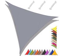 MAJINGC Toldo Vela De Sombra Triangular 2x2x2m Impermeable Toldo Protección Rayos 98％ UV,Adecuado para Jardín, Terraza, Exterior, Cenador Gris