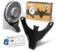 MaJoCompTec DRIPGUIDE Condensate Drain | Chimney Shield Drain for Fireplace Lid Fireplace Cover | Accessory for Exhaust Chimney of the Heating in Motorhome Caravan (Black, DRIPGUIDE Truma Standard)