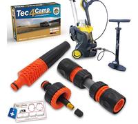 MaJoCompTec® DRYTUBE Adaptador para deshidratar, protección contra heladas para grifo, carrete de manguera, manguera de agua, limpiador de alta presión, accesorios para autocaravanas y jardín (juego