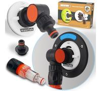 MaJoCompTec WATERTWIN Adaptador de depósito, filtro de agua, kit de contador, para tapa de depósito de agua de caravana, compatible con Gardena - Tipo 3 pines D: 78 (CLEAN-Set)