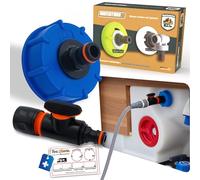 MaJoCompTec® WATERTWIN Adaptador de llenado de tanque de agua | Accesorios de conexión de agua para autocaravana | Adaptador de llenado con acoplamiento rápido (base + juego de control, adaptador para