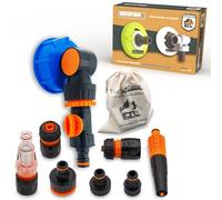 MaJoCompTec® WATERTWIN Adaptador de llenado de tanque de agua | Accesorios de conexión de agua para autocaravana | Adaptador de llenado compatible con Gardena (FLEX+CONNECT, adaptador para tapa de