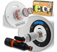 MaJoCompTec® WATERTWIN Tapa de depósito con conexión de agua, adaptador de llenado para boquilla de llenado de agua, accesorio para caravana (versión PRO con filtro + válvula, adaptador de 3 pines D