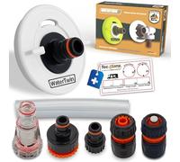 MaJoCompTec® WATERTWIN Tapa de depósito con conexión de agua, conector para tapón de depósito de agua, accesorio para caravana (PRO-Line con filtro + kit de iniciación, adaptador de 3 pines D: 78)