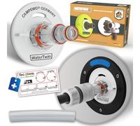MaJoCompTec Watertwin - Tapón de combustible con conexión de agua | Adaptador de llenado de tapón de tanque de agua para accesorios de autocaravana y caravanas (versión ECO + filtro compacto