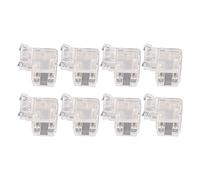 MAJONMMERD 8 Conectores de Tira de Luz LED en Forma de L, Conectores Adaptadores LED COB Transparentes de 4 Pines y 10 Mm, Uniones de ángulo Recto sin Soldadura para Uso en Esquinas de Tiras