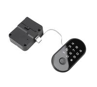 MAJONMMERD Cerradura de Cajón con Huella Dactilar, Cerradura Biométrica Sin Llave, 100 Huellas 100 Contraseñas 1 Tarjeta, Carga USB, 4 Pilas AAA, para Muebles de Madera de Una Puerta