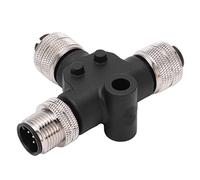 MAJONMMERD Conector en T para NMEA 2000 M12, Convertidor Marino Resistente Al Agua IP67 de 5 Pines para Lowrance Simrad