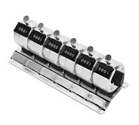 MAJONMMERD Contador Mecánico, Clicker Manual de Acero Inoxidable, Contador de Cuenta Preciso de 4 Dígitos para Uso en Aeródromos y Fábricas