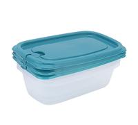 MAJONMMERD Contenedor de Alimentos con Tapa, Caja de Almacenamiento de Alimentos PP, Juego de 3 830 Ml Cada uno, Lonchera Rectangular Transparente con Báscula y Ventilación, 4 a 212 Fahrenheit, para