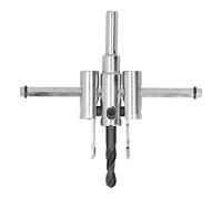 MAJONMMERD Cortador de Agujeros Circulares Ajustable, HM y HSS Cortador de Círculos de Sierra de Ajustable con Profundidad de Corte de un Lado de 30 Mm para Madera, Plástico, Tablero de Yeso