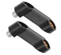 MAJONMMERD Extensores de Espejo de Motocicleta, Elevadores de Manillar, Adaptador de Espejo de Manillar, Rosca M10 1.25mm, Extensión 40mm, Elevación 21mm con Tornillos M10 M8 para