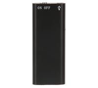 MAJONMMERD Grabadora de Voz Digital HD, Grabadora de Audio Portátil, Mini Recorder Negro, Botón One Touch, Activación por Voz, 8 Horas de Carga USB para Reuniones y Entrevistas (Inglés Neutro, Negro