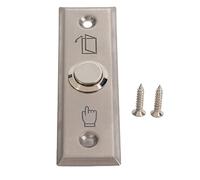 MAJONMMERD Interruptor de Liberación de Salida de Puerta, Prensa de Reinicio Automático Cepillado de Acero Inoxidable para Desbloquear para Instalación en Interiores y Exteriores con