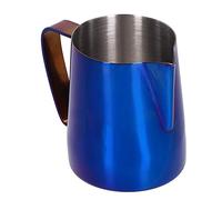 MAJONMMERD Jarra de café con Boca Puntiaguda, Taza para Espumar Leche de Acero Inoxidable 304, Taza para Espumar Galvanizada Azul para Latte Art Cocer Al en la Cocina Casera Café (#1)