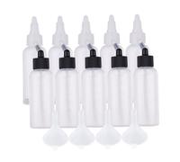 MAJONMMERD Juego de Botellas de Pintura para Aerógrafo, Botella de Aerógrafo con Alimentación por Sifón de PP de 65 Ml con 4 Embudos, Paquete de 10 Botellas de Almacenamiento con Bola de Acero y