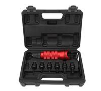 MAJONMMERD Kit de Adaptador de Taladro Remachador Eléctrico, Adaptador de Pistola Remachadora Inalámbrica con 6 Cabezales Intercambiables para Edificios, Automóviles, Ascensores,