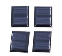 MAJONMMERD Módulo de Panel Solar de Polisilicio de 4 Piezas, 1 V, 0,15 W, 45 X 25 Mm, Conversión del 18 por Ciento para Proyectos de Investigación de Bricolaje, Juguetes Solares, Carga de Batería