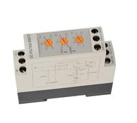 MAJONMMERD Relé de Protección de Voltaje DC, Protector de Sobrevoltaje para Motor, Monitoreo de bajo y sobre Voltaje con Retardo Ajustable, 2 Contactos NC NO, Montaje en Riel DIN para Motor (DC24V)