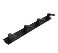MAJONMMERD Simple Space Ganchos de de Aluminio, Perchero Montado en la Pared, Aleación de Aluminio Recubierto de Pintura, Ganchos Engrosados, Negro Mate, Resistente a la Oxidación, para Baño, (4