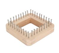 MAJONMMERD Telar de Madera para Tejer Bufandas, Tabla de Tejer de Madera de Haya, Clavijas para con Ganchos No Desmontables para Enseñar a a Adultos y Niños (de haya, acero inoxidable.)