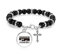 Major Communication and Media - Pulsera de cuentas negras bohemias