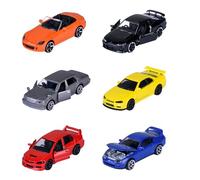 MAJORETE JDM Legends Premium Car - Juego de 6 Coches: Nissan Silvia (S15) Spec R Aero, Mitsubishi Lancer Evolution 9, Honda S2000, Toyota Century, Toyota Supra JZA80, Nissan Skyline GT-R (R34)