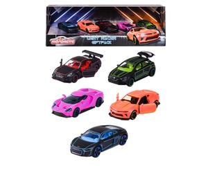 Majorette 212053179 Race LIGHTRACERS 5 Cars Gift Box for Kids (Importación USA)