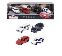 Majorette 212057615SD1 - Cars Volvo Pack 4 Caja de Regalo - Caja de Regalo de Majorette con 4 Cars Volvo Metal con Rueda Libre, 7,5 cm, a Partir de 3 años
