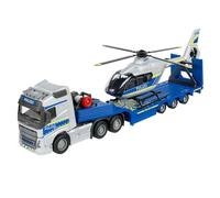 Majorette 213716000 Grand Series SOS Volvo FH-16 - Camión de policía con helicóptero Fundido a presión, Multicolor, Talla única