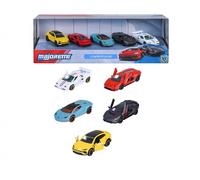 Majorette Set de 5 Coches Lamborghini 7,5 cm Caja Decorada de Colección Vehículos de Juguete de Metal Fundido Licencia Oficial A Partir de 3 Años (8502105001)