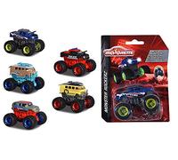 Majorette Assortment Truck Rockerz, Monster Trucks, La Cast con rueda libre y suspensión (escala 1:64, 5 modelos), multicolor (212057255) , color/modelo surtido