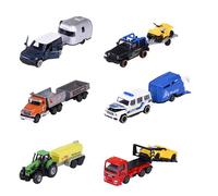 Majorette Auto City Trailer (1 Modelo de Coche) - Coche de Juguete de Metal con Remolque, Rueda Libre y Piezas móviles, selección aleatoria de 6 Coches para niños a Partir de 3 años, 7,5-13 cm