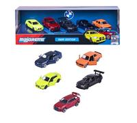 Majorette BMW Giftpack 5 Coches de Metal 7,5 cm, Set 5 Vehículos BMW con 2 Modelos Exclusivos, Die-Cast con Suspensión y Partes Móviles, Miniaturas Coleccionables +3 Años (8502105005)