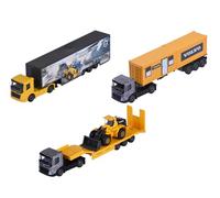 Majorette Coche Volvo Construction Transporter (1 camión de Obras) - FMX Truck de Metal con Rueda Libre y Piezas móviles, selección aleatoria de 3 Coches de Juguete para niños a Partir de 3 años, 19