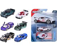 Majorette - Coches Deluxe, Surtido de 6 Modelos (Audi, Bugatti, Porsche, Nissan, Land Rover…), envío Aleatorio, Metal 1:64 (7,5 cm), Caja coleccionista Decorada, Desde 3 años (8502001000)