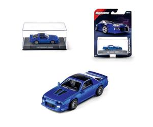 Majorette Collection 1985 Chevrolet Camaro, Coche de Metal Azul, Escala 1:64, Ruedas de Goma, Faros Transparentes, Expositor con Tornillo, Especial coleccionista, 14 años (8505001004)