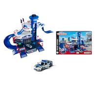 Majorette - Creatix Police Station - Conjunto de policía con estación de Tres Niveles Que Incluye Coche de policía Porsche Panamera, estación de Juegos para niños a Partir de 5 años