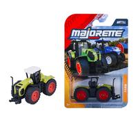 Majorette Farm Premium Claas Xerion 5000 (Verde) - Modelo de Tractor de Metal con Rueda Libre, neumáticos de Goma y Parte movible - Aproximadamente 7 cm Juguete agrícola para niños a Partir de 3 años